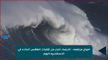أمواج مرتفعة.. الأرصاد تحذر من تقلبات الطقس الحادة في الإسكندرية اليوم